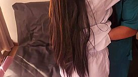 i convinced sexy latina nurse to fuck in hospital waiting room ass cum pov