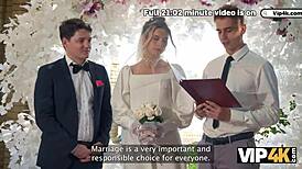 Hey bride in stockings gets her ass fucked hard outdoors 💍🍑. Guests watch anal creampie at wedding party 🔥💦