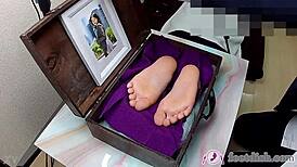 secretary lilly teases feet in box for feetdish vol 2