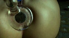 Big ass slut prolapses gaping asshole with extreme toys in hd masturbation