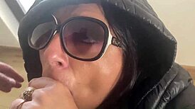 prev milfycalla drowns in cumshots on down jackets puffer coats close-up fetish