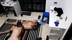 Blonde Housewife Bends Over for Loan Shark's Thick Cock to Settle Cuckold Husband's Debt