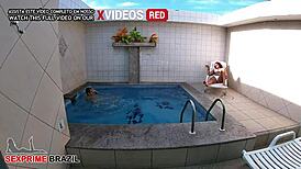 Milf wife fucks son's friend as husband walks in double penetration! 😲🍆💦