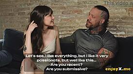 Brunette's Bald Pussy And Tattooed BF's Mind-Blowing Oral Rimming In HD?!