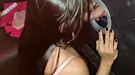 at the swing gloryhole this latina clit flashing exhibitionist gets dominated public style