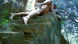 Lora Row's outdoor amateur pounding builds to explosive facial cumshot