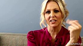 Baddest Julia Ann fingers pussy and ass in lingerie for big orgasm