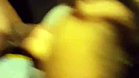 TOPLESS EBONY SUCKS MONSTER BLACK COCK DEEP!