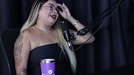 Suellen barrar traumatised by big cock in black rain fetish on sheer red