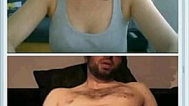 feels so good watching this cute teen brunette flash her tits and help jerk that cock on webcam