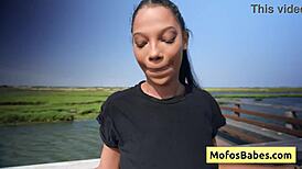 Sexy Ebony Eden West Fingers Pussy Teasing Horny Friend With Big Natural Boobs