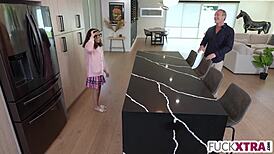 sweet TEEN heads BACK TO SCHOOL with grandfather's deep KISSING and FUCKING