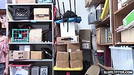 jasmine gomez's shoplift punishment turns into deep oral pounding