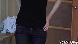 Petite teen slut in nylons sucks cock hardcore fucked nasty oral till she cums hard