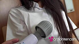 juicy japanese teen rides wet shaved pussy on vibrator craving creampie sex