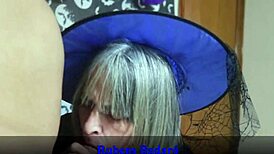 Whoa, huge cock rams milf's ass post-Halloween bent over sheer!