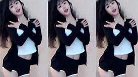 hey this cute chinese girl dances sexy on the wild coaster