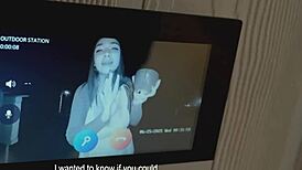 vecino blasts cum on chismosa neighbor's huge natural tits cowgirl style