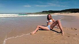 Sasha Ikeyeva drives bikini ass hard on Doninos beach