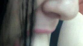 Hey check this live dildo suck on cam