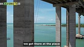 lesbian babes get naked risky outdoors in brazil paradise spots ughh