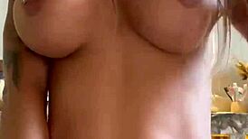 monika fox strips naked posing teasing pierced nipples masturbating in bathroom