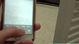 stepsis sneaks tongue into girlfriend's wet shaved pussy