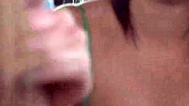 horny teen sluts hop on bus for cash threesome blowjobs outdoors