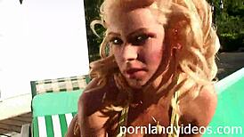 hot blonde teen swallows that cum after big cock anal pounding