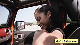 Sexy Ebony Eden West Fingers Pussy Teasing Horny Friend With Big Natural Boobs