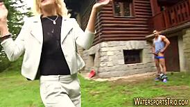 Piss Slut Railed Hard Outdoor