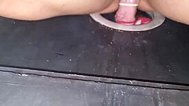 at the swing gloryhole this latina clit flashing exhibitionist gets dominated public style