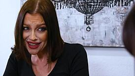 so this big ass milf just tongue fucks hot babe's tight asshole right after that steamy lesbian pussy licking session