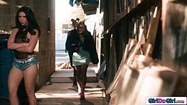 big tits milf pussy dominates with fists fury licks and lesbian power play