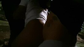 morena wife hairy pussy fucked doggystyle public street quickie cumshot in mouth pov