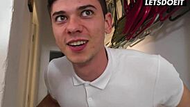 huge tits maid medusa cleans with big cock riding in horny hostel dorm pussy