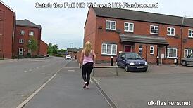 chubby british milf flashes her big ass outdoors for thrills