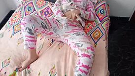 Cuck hubby games while friend creampies unaware wife