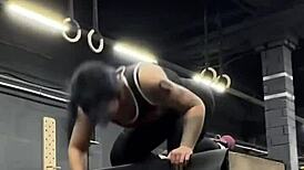 Intense daily crossfit workout session