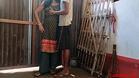 student, why pound your village teacher's pussy doggystyle so deep in homemade vid?