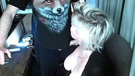 sexy mature wife teases hubby with balcony pranks turning into rough pussy fucking.