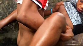Petite Euro Pornstar Submits to Rough Outdoor Interracial Pounding