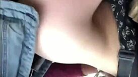 masked fuck toy bent over getting pounded outdoors 😈 public doggystyle creampie