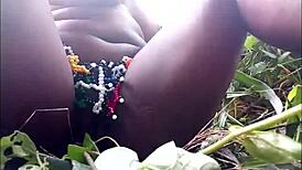 ebony teen tourist pussy gets fucked raw deep in the forest