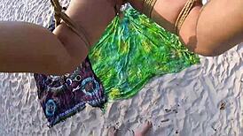 O shibarista Ep 2 😍 Brunette babe swings wild on the coconut tree! 🌴