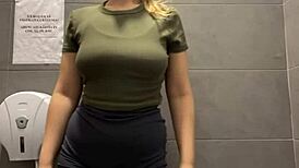 Crazy teen squirts wildly in public outdoor spot with huge cock dildo