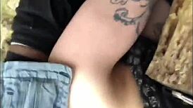 masked fuck toy bent over getting pounded outdoors 😈 public doggystyle creampie