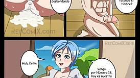 krillin slams number 18 bulma jumps in epic comic fuck