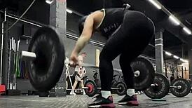 Intense daily crossfit workout session