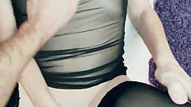 skinny milf wife rides husbands friend cock in lingerie cowgirl bliss